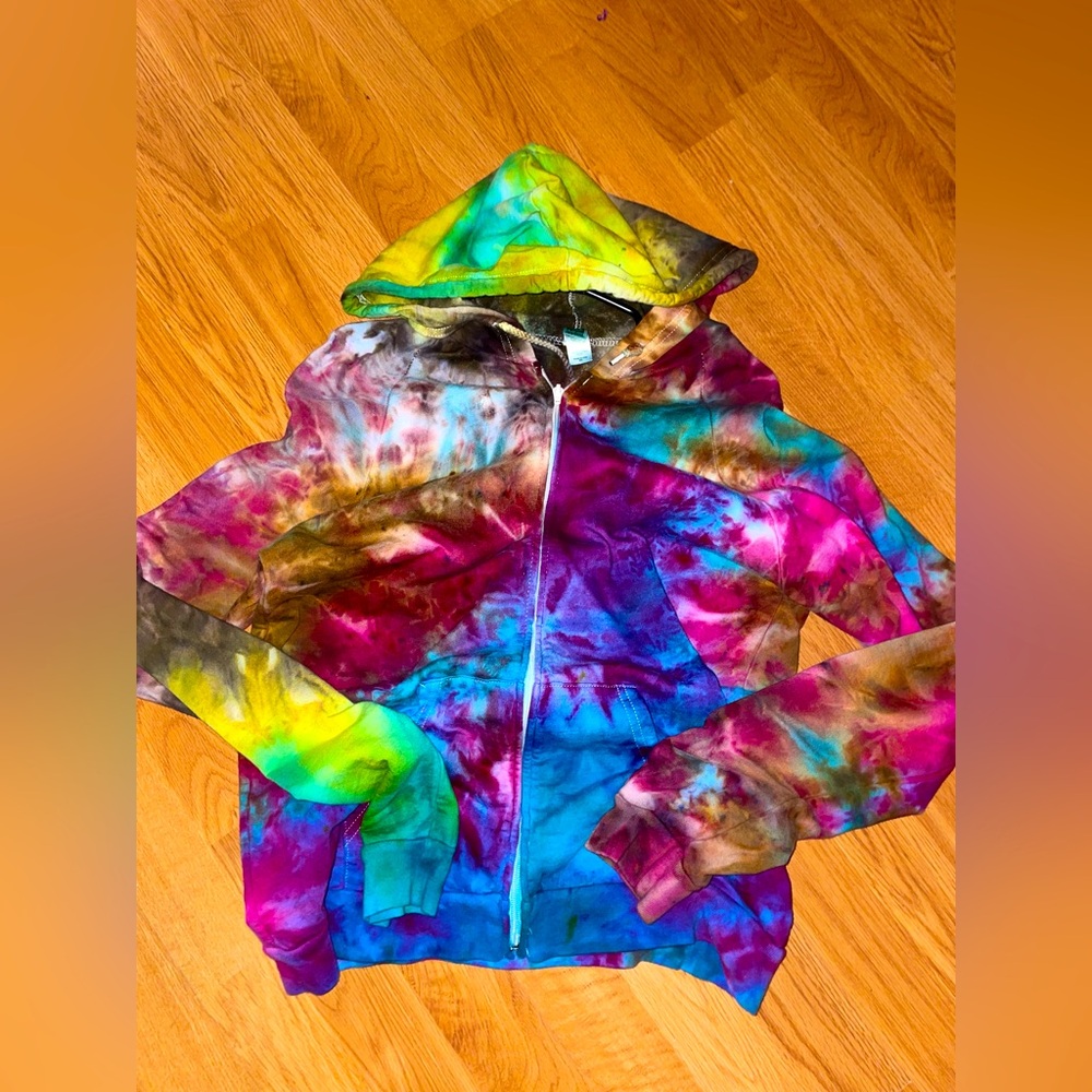 Handmade Tie Dyed Zip - Up